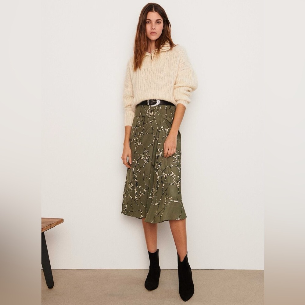 Ba&sh mopera printed midi skirt size 1